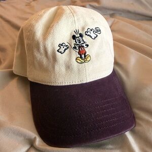 Disney Cream and Purple Mickey Mouse Hat
